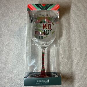 Fifth Avenue Holiday Goblet - Festive Red and Green